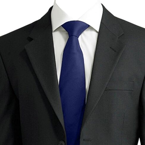 Vintava Men's Solid Color Ties Classic 3.15" (8CM) Necktie Black Ties for Men Business and Wedding Party in Saudi Arabia