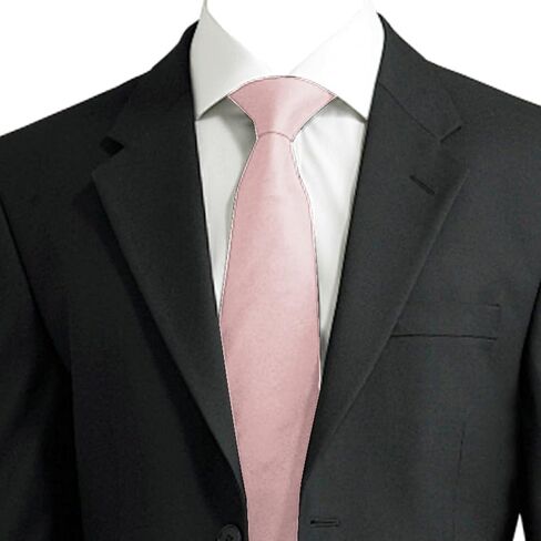 Vintava Men's Solid Color Ties Classic 3.15" (8CM) Necktie Black Ties for Men Business and Wedding Party in Saudi Arabia