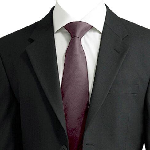 Vintava Men's Solid Color Ties Classic 3.15" (8CM) Necktie Black Ties for Men Business and Wedding Party in Saudi Arabia