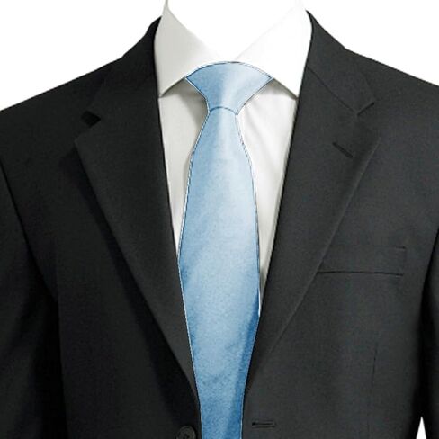 Vintava Men's Solid Color Ties Classic 3.15" (8CM) Necktie Black Ties for Men Business and Wedding Party in Saudi Arabia