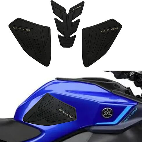 NIGHT CAT Motorcycle Fuel Tank Protector Compatible with MT-09 MT 09 MT09 Fuel Tank Pad Non-SlipTank Side Traction pad Gas Tank Sticker Set(Black) in Kuwait