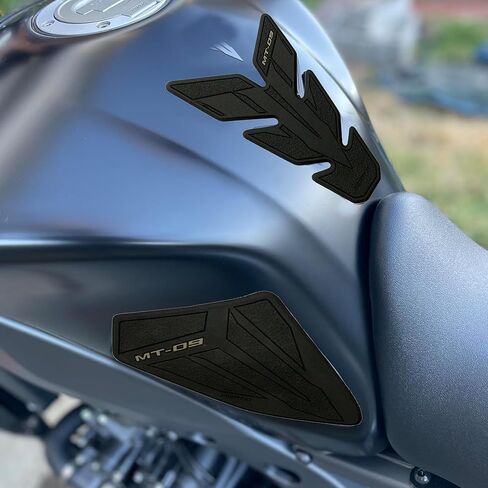 NIGHT CAT Motorcycle Fuel Tank Protector Compatible with MT-09 MT 09 MT09 Fuel Tank Pad Non-SlipTank Side Traction pad Gas Tank Sticker Set(Black) in Kuwait