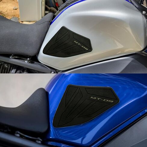 NIGHT CAT Motorcycle Fuel Tank Protector Compatible with MT-09 MT 09 MT09 Fuel Tank Pad Non-SlipTank Side Traction pad Gas Tank Sticker Set(Black) in Kuwait