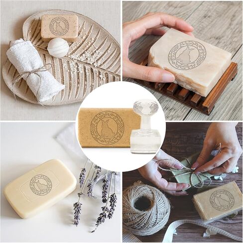 CRASPIRE Handmade Soap Stamp Tree of Life Acrylic Soap Stamp with Handle 1.57" Soap Embossing Stamp for Cookie Clay Pottery Stamp Biscuits Gummier DIY Arts Crafts Making in Saudi Arabia