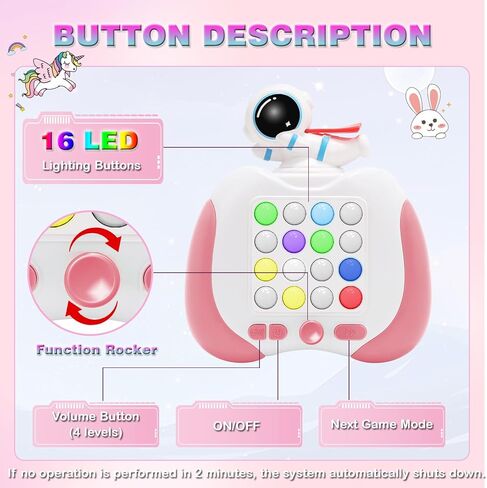 ألعاب فيدجيت سريعة الدفع، لعبة محمولة للأطفال من سن 3 إلى 12 عامًا مع 7 أوضاع لعب، أزرار LED سريعة الدفع، لعبة معركة خفيفة، ألعاب سفر، هدايا عيد الميلاد للأولاد والبنات والمراهقين والبالغين (رائد الفضاء الأزرق) in Kuwait