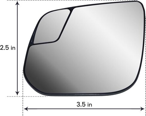 Driver Left Side Door Mirror Replacement Glass Heated with Back Plate for Chevrolet Colorado GMC Canyon from 2015 to 2022 in Saudi Arabia