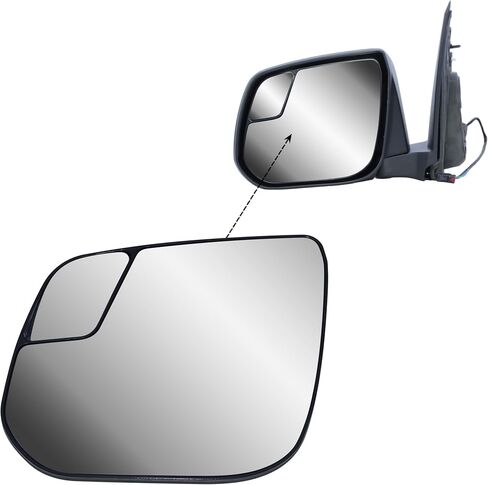 Driver Left Side Door Mirror Replacement Glass Heated with Back Plate for Chevrolet Colorado GMC Canyon from 2015 to 2022 in Saudi Arabia
