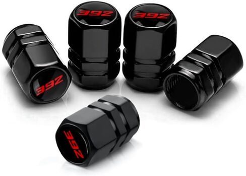 5PCS Tire Valve Stem Caps for Dodge Challenger Durango SRT 392 Accessories, Aluminum Tire Valve Cap Set, Corrosion Resistant,Dust Proof Leak-Proof Air Cover (Red,392) in Kuwait