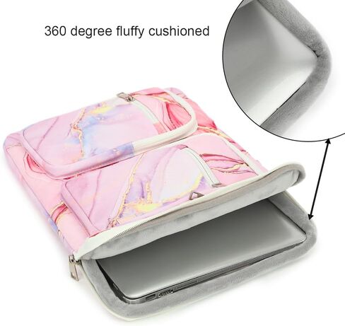 غطاء حقيبة كمبيوتر محمول واقٍ بزاوية 360 درجة من Canvaslife مع مقبض لجهاز iPad 12.9 بوصة، وMacBook Pro Air 13 بوصة و12.5 بوصة - 13.3 بوصة (زهرة صفراء) in Saudi Arabia