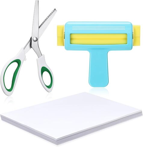 Paper Crimper, 9 Pinking Shears, Glossy Thin Inkjet Paper 100 Sheets, Glossy Photo Paper 8.5 x 11 Inches for Chip Bags Crafting for Inkjet Printer, Dye Ink 115gsm in Kuwait