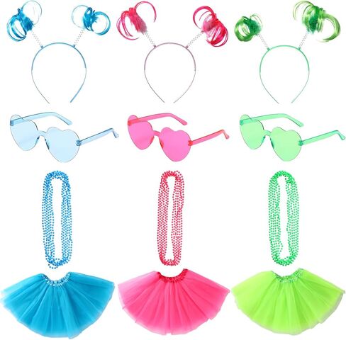 27 Pcs Women Tutu Costume Accessories Set Spirit Day Tutu Costume Set Pom Pom Accessory Set for Spirit Week in Saudi Arabia