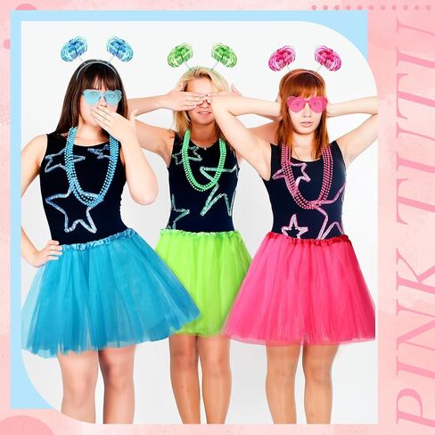 27 Pcs Women Tutu Costume Accessories Set Spirit Day Tutu Costume Set Pom Pom Accessory Set for Spirit Week in Saudi Arabia