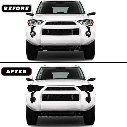 Precut Taillights Tail Light Tint Cover Fit for Toyota 4Runner 2014-2023 Accessories with Adhesive Gloss Dark Smoke Wrap Overlay (Full Tail Light) in Saudi Arabia
