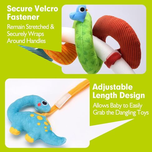 Pram Toy Penguin Car Seat Toy for Toddlers 0 6 Months Babies Activity Spiral Toy Hanging Toy Pram Chain Baby Toy 3-6 Months Travel Toy Girls Gifts in Kuwait