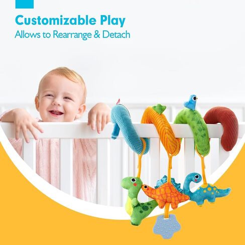 Pram Toy Penguin Car Seat Toy for Toddlers 0 6 Months Babies Activity Spiral Toy Hanging Toy Pram Chain Baby Toy 3-6 Months Travel Toy Girls Gifts in Kuwait