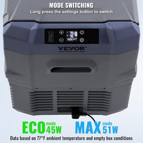 VEVOR Car Refrigerator, 25 L Dual Zone Portable Freezer, 12 Volt Car Refrigerator Fridge, -4℉-68℉ Adjustable Range, 12/24V DC and 100-240V AC Compressor Cooler for Outdoor, Camping, RV in Saudi Arabia