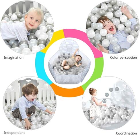 خيمة لعب PlayMaty Ball Pool Pit مع طوق كرة السلة للأطفال الصغار في الهواء الطلق واللعب الداخلي 4 أقدام/120 سم (الكرات غير متضمنة) (وردي) in Kuwait