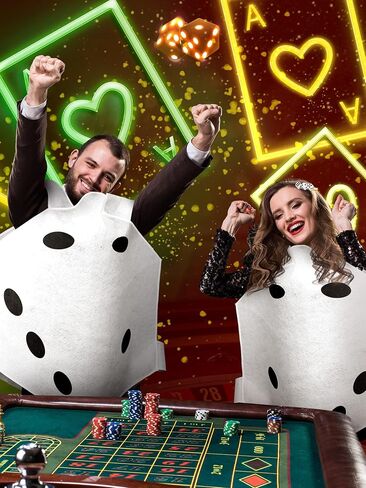 Six Sided Dice Costume Casino Halloween Costume Role Playing Dress with 1 Dice Hairpin for Party Women Men Adults in Saudi Arabia