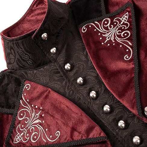 Colorful House Steampunk Jacket Vintage Tailcoat Renaissance Costume Halloween Outfit for Men in Kuwait
