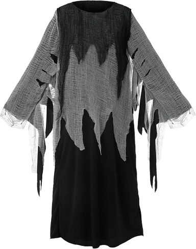 Halloween Ghost Costume Scary Horror Cape Wizard Cloak for Adult Women Men Scream Cosplay Props in Saudi Arabia