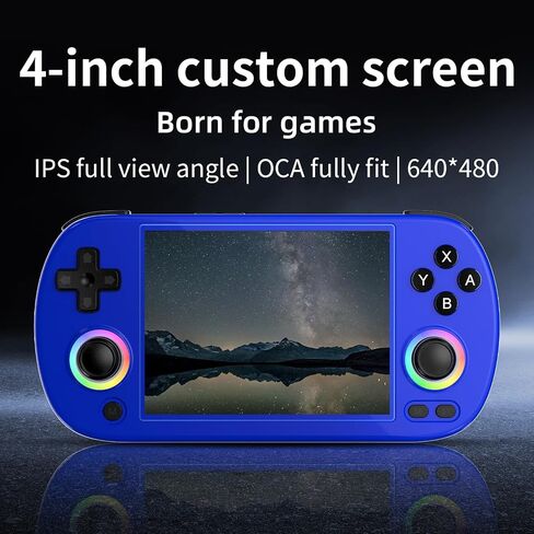 RG40XXH Handheld Game Console 4.0-in 640*480 IPS Screen 3200mAh 64Bit System Black in Saudi Arabia