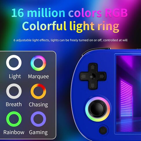 RG40XXH Handheld Game Console 4.0-in 640*480 IPS Screen 3200mAh 64Bit System Black in Saudi Arabia
