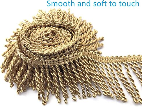 10 Yards Fringe Trim, 2.5 Inch Wide Curtain Fringe, Sewing Fringe Trim for Curtain Sofa Clothes Crafts(White) in Saudi Arabia