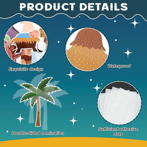 Justforjoyful عيد الميلاد المهد لوحة الإعلانات مجموعة المسيحية يسوع ميلاد عيد الميلاد زينة الفصول الدراسية الدينية عيد الميلاد القصاصات لمدرسة الأحد السبورة جدار الحدود الكنيسة عطلة الشتاء الديكور in Saudi Arabia