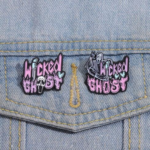 ROFARSO ​​Halloween مجموعة دبوس المينا المينا لعيد الهالوين، ملحق لحقائب الظهر وحقائب الملابس والقبعات والقمصان (مجموعة دبابيس 2piccs) in Kuwait