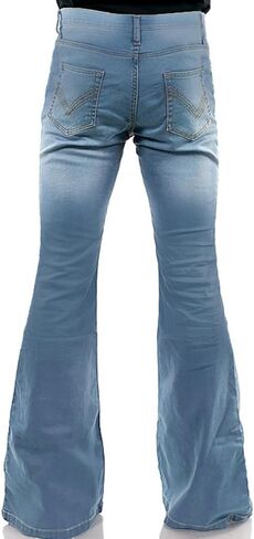 EVEDESIGN 70s Outfits Bell Bottom Pants for Men,Mens Bell Bottom Jeans Flared Jeans in Saudi Arabia