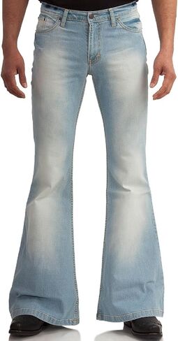 EVEDESIGN 70s Outfits Bell Bottom Pants for Men,Mens Bell Bottom Jeans Flared Jeans in Saudi Arabia