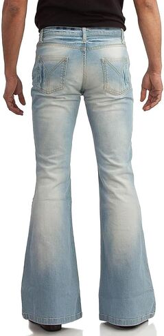 EVEDESIGN 70s Outfits Bell Bottom Pants for Men,Mens Bell Bottom Jeans Flared Jeans in Saudi Arabia