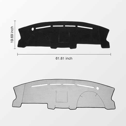 KUST Car Dashboard Cover Mat for Ford F-150 2004-2008 Left Hand Driving Non-Slip Dashboard Mat Pad Interior Accessories for Ford F150 Custom Fit Dash Mat Sunshade Windshield Glare Black in Saudi Arabia