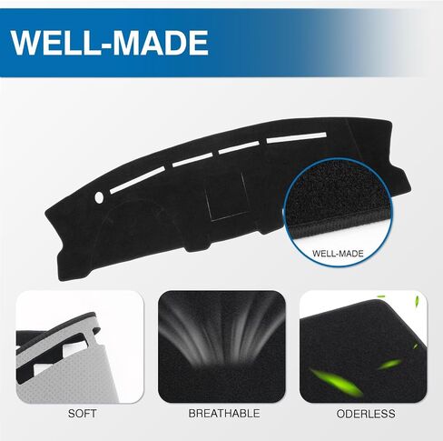 KUST Car Dashboard Cover Mat for Ford F-150 2004-2008 Left Hand Driving Non-Slip Dashboard Mat Pad Interior Accessories for Ford F150 Custom Fit Dash Mat Sunshade Windshield Glare Black in Saudi Arabia