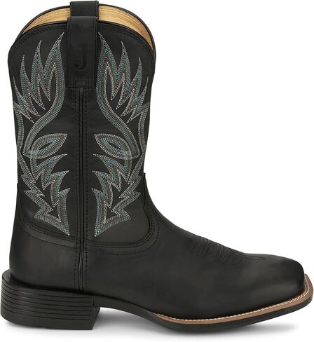 Justin Boot Company Men's Untamed Pickett Black 11In Black Goat Top Cowboy Boot in Saudi Arabia