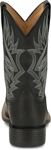 Justin Boot Company Men's Untamed Pickett Black 11In Black Goat Top Cowboy Boot in Saudi Arabia