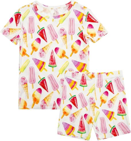 Bamboo Viscose Toddler Pajamas Sets, Kid Boy Girl Snug Fit Short Sleeve Summer Sleepwear Pjs 2pcs Set in Saudi Arabia