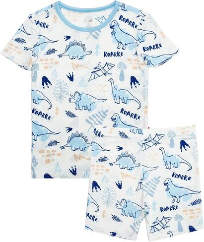 Bamboo Viscose Toddler Pajamas Sets, Kid Boy Girl Snug Fit Short Sleeve Summer Sleepwear Pjs 2pcs Set in Saudi Arabia