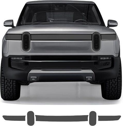 for Rivian R1T R1S 2021-2024 TPU Headlights Smoke Tint PPF 30% VLT Smokey Headlamp Film Paint Protection Custom Fit Anti Scratch Self Healing Guard Rivian Finishing Accessories in Saudi Arabia