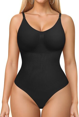 Bodysuit For Women Sleeveless Knit Waist Trainer Belly Fat Mid Length Formal Body Shaper Tummy Control S-4XL in Saudi Arabia