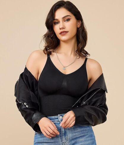 Bodysuit For Women Sleeveless Knit Waist Trainer Belly Fat Mid Length Formal Body Shaper Tummy Control S-4XL in Saudi Arabia