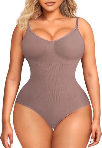 Bodysuit For Women Sleeveless Knit Waist Trainer Belly Fat Mid Length Formal Body Shaper Tummy Control S-4XL in Saudi Arabia