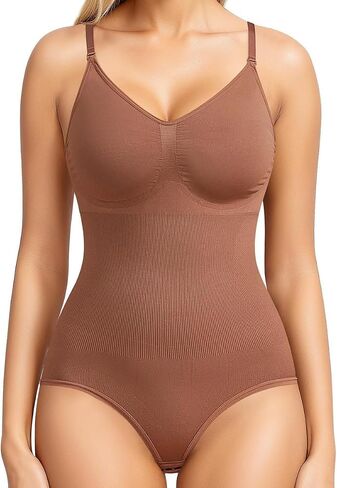 Bodysuit For Women Sleeveless Knit Waist Trainer Belly Fat Mid Length Formal Body Shaper Tummy Control S-4XL in Saudi Arabia
