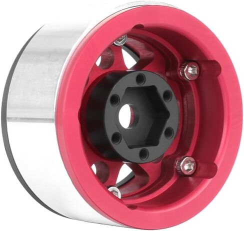4 قطع 1.55 بوصة من سبائك الألومنيوم المعدنية 5 تكلم Beadlock عجلة حافة المحاور ملحق بديل لـ AX90069 D90 TF2 CC01 Tamiya 1/10 RC أجزاء ترقية السيارة الزاحفة (أسود أزرق) in Kuwait