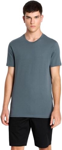 Armani Exchange Men's Solid Colored Basic Pima Crew Neck in Saudi Arabia
