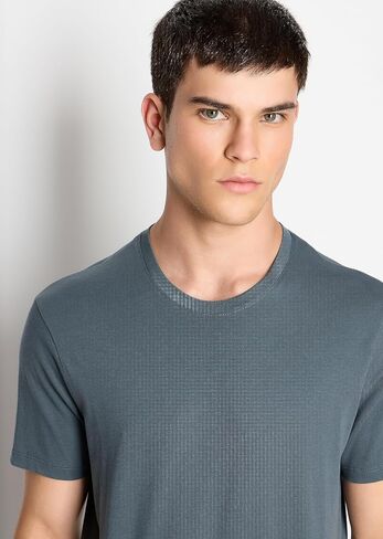 Armani Exchange Men's Solid Colored Basic Pima Crew Neck in Saudi Arabia