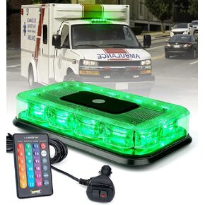 LUMENIX LED Roof Top Strobe Beacon Light Bar Rooftop Security Warning Emergency Flashing Plow Lights for Construction Vehicles Tow Commercial Trucks Postal Cars Snowplow - Amber White