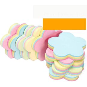 Sticky Notes Self-Sticky Notes,100 Sheets/Pad, 10Pads/Pack in Box,Easy to Post for School, Business, Family,Great Office Supplies (Flower Shape)