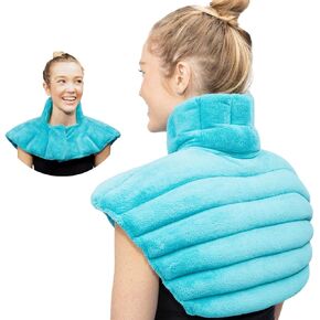 NatraCure Microwave Heating Pad for Neck, Shoulder & Back Pain Relief - Heated Neck Wrap & Microwavable Neck Warmer Moist Heating Pad with SmartBead Technology - Heat, Spa & Physical Therapy FSA