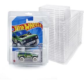 30Pcs Protector Packs Compatible with Hot Wheels Model Car Clamshell Cases Plastic Car Display Protective Case Durable Display Shields Clear Die Cast Car Blister Pack Covers, 7.5 x 5 x 2 Inch